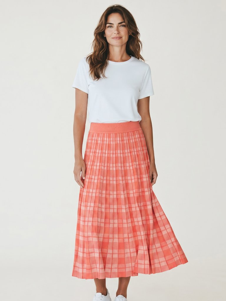 Kate Spade Lychee Plaid Knit Skirt Xxs Nwt Mainline Preppy Chic Style